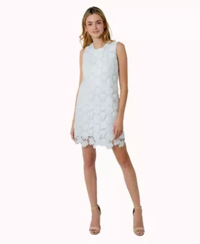 Floral Crochet Lace Shift Dress