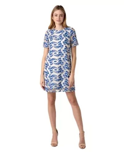 Floral Sequin Column Mini Dress
