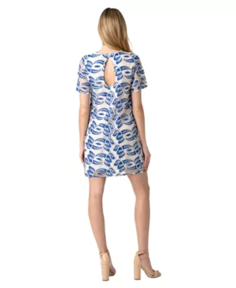 Floral Sequin Column Mini Dress