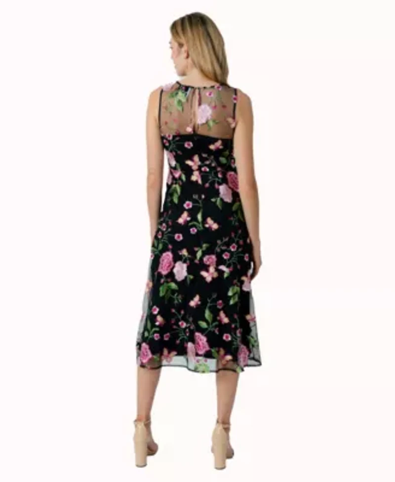 Butterfly Rose Midi Dress