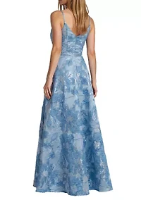 Women's Sleeveless V-Neck A-Line Gown