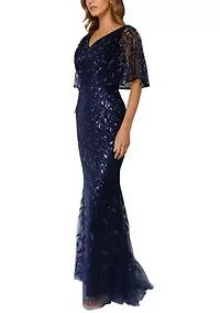 Women's Short Sleeve V-Neck Lace Dress