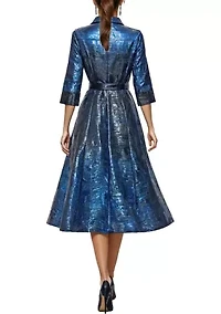 Women's V-Neck Jacquard Dress