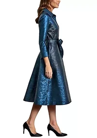 Women's V-Neck Jacquard Dress