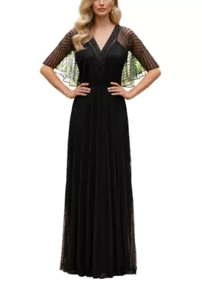 Women'S Flounce Sleeve V