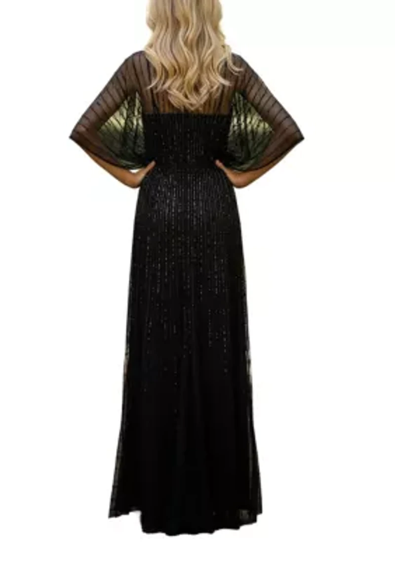 Women'S Flounce Sleeve V