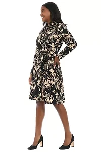 CREPE SHIRTDRESS WITH BELT