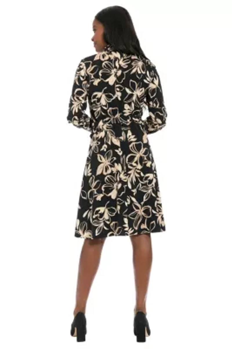 CREPE SHIRTDRESS WITH BELT