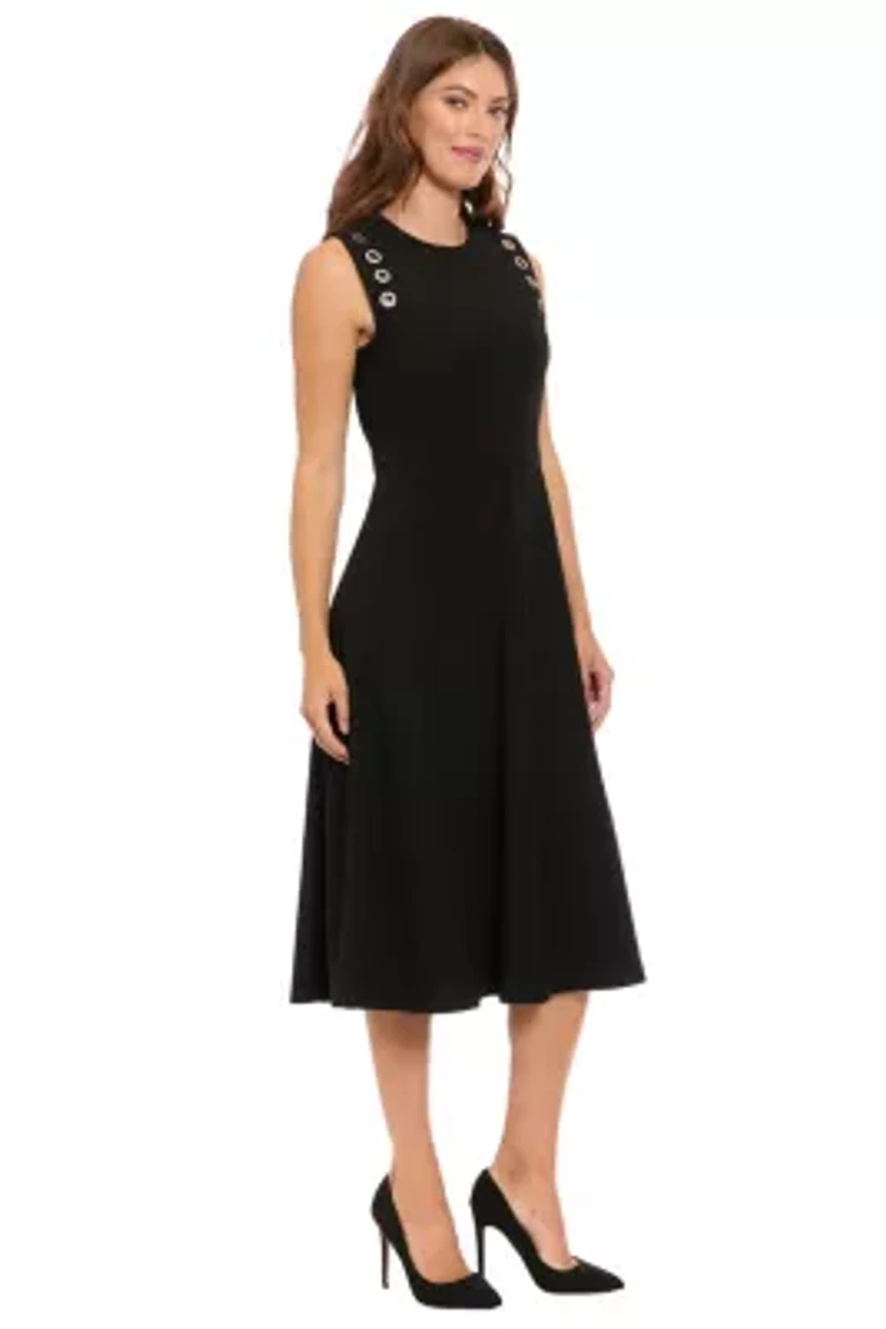 FIT & FLARE MIDI WITH GROMMETS