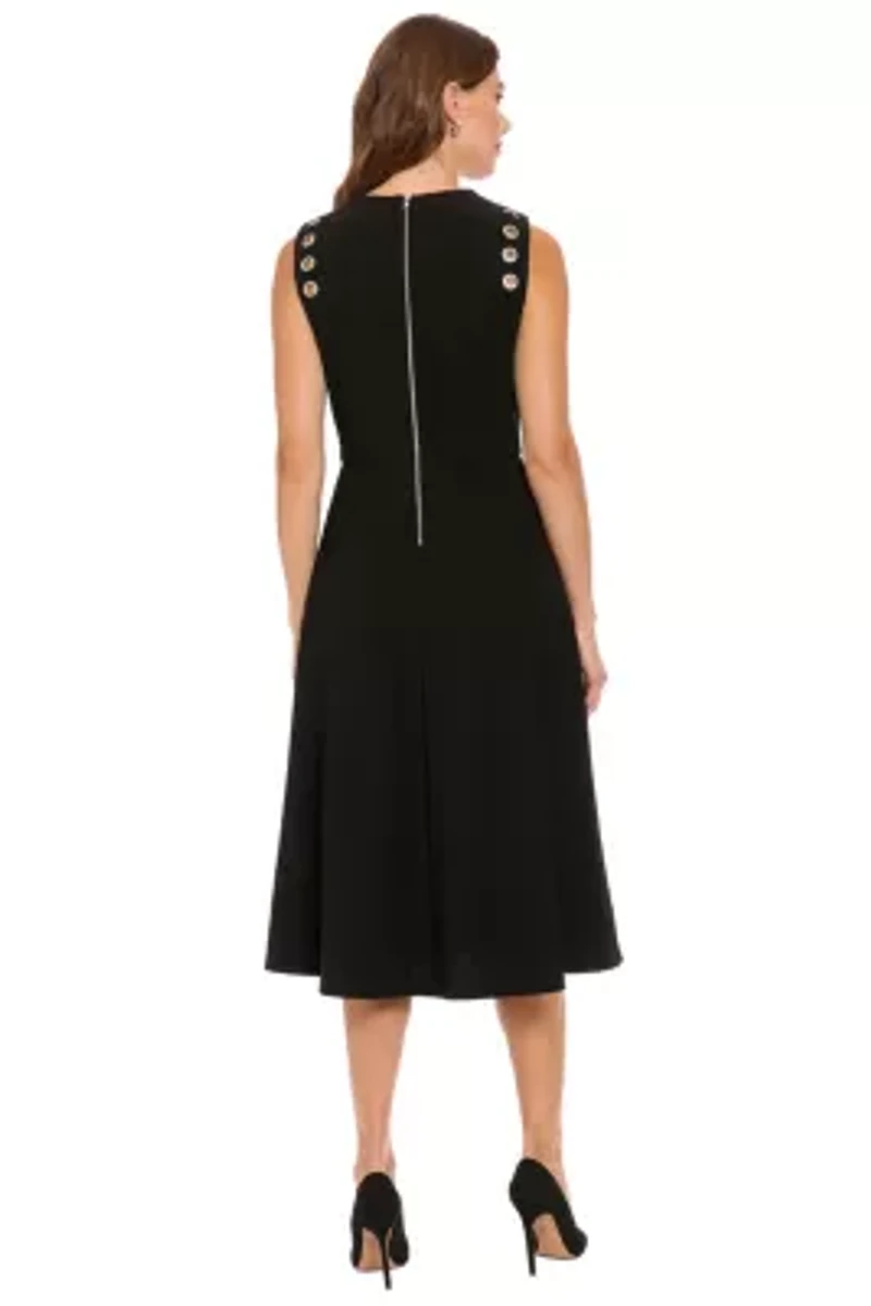 FIT & FLARE MIDI WITH GROMMETS