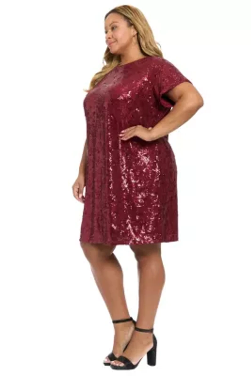 SEQUIN T-SHIRT DRESS