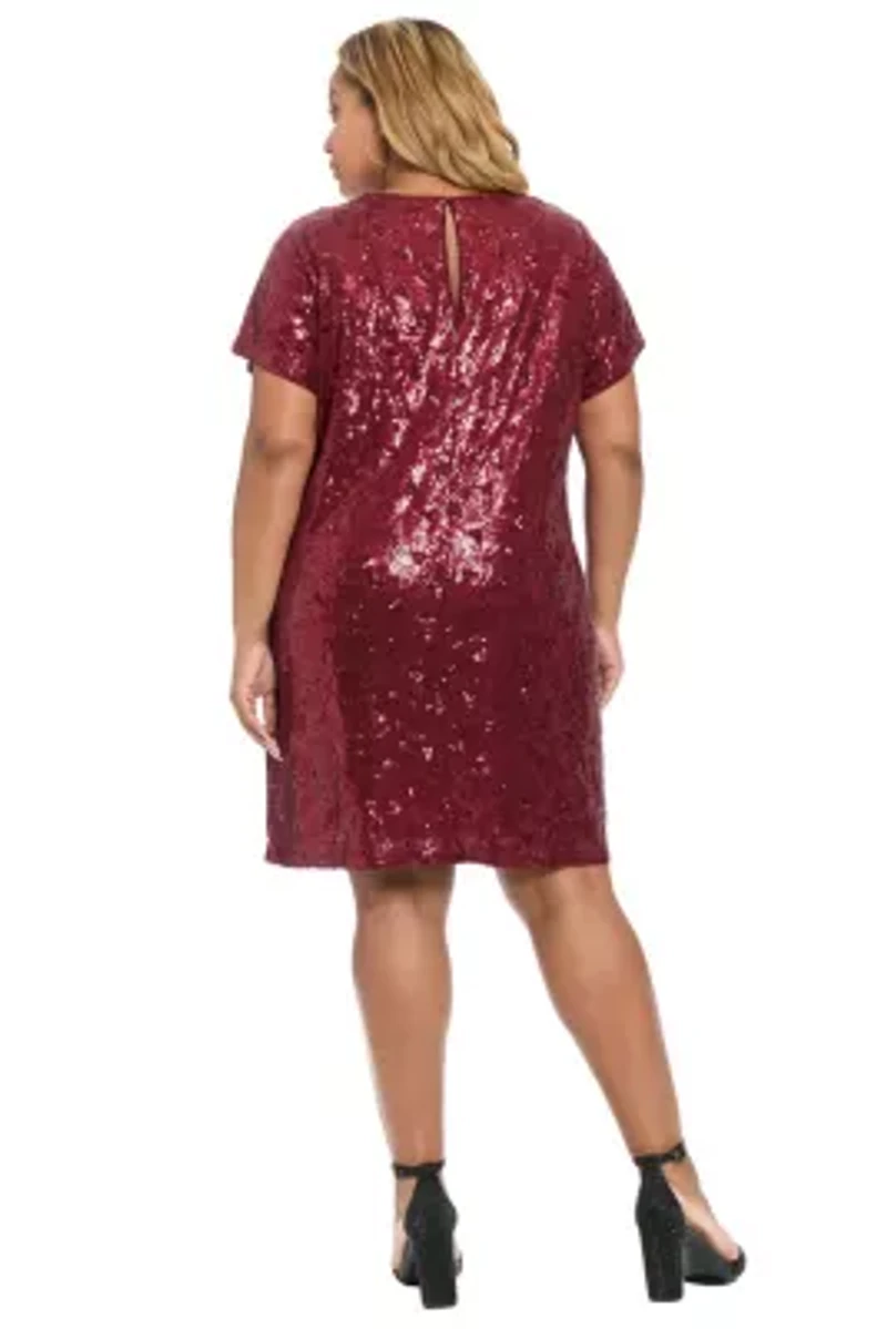 SEQUIN T-SHIRT DRESS
