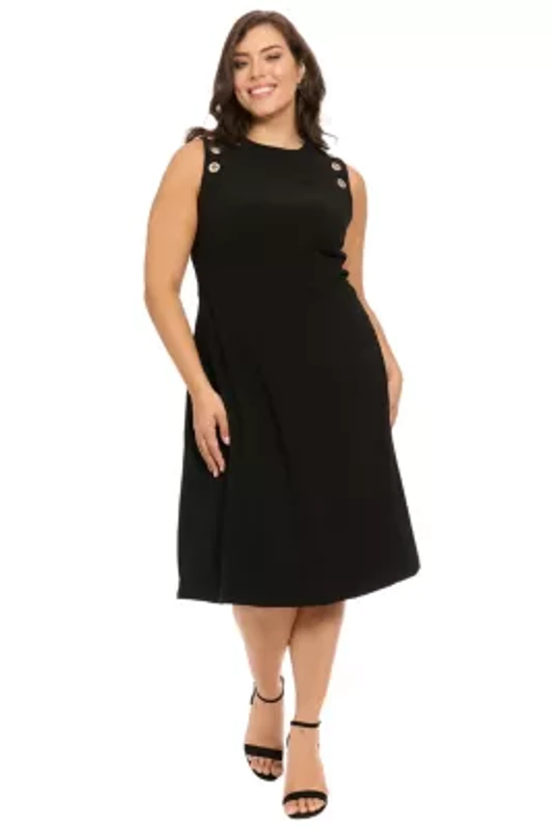 FIT & FLARE MIDI WITH GROMMETS