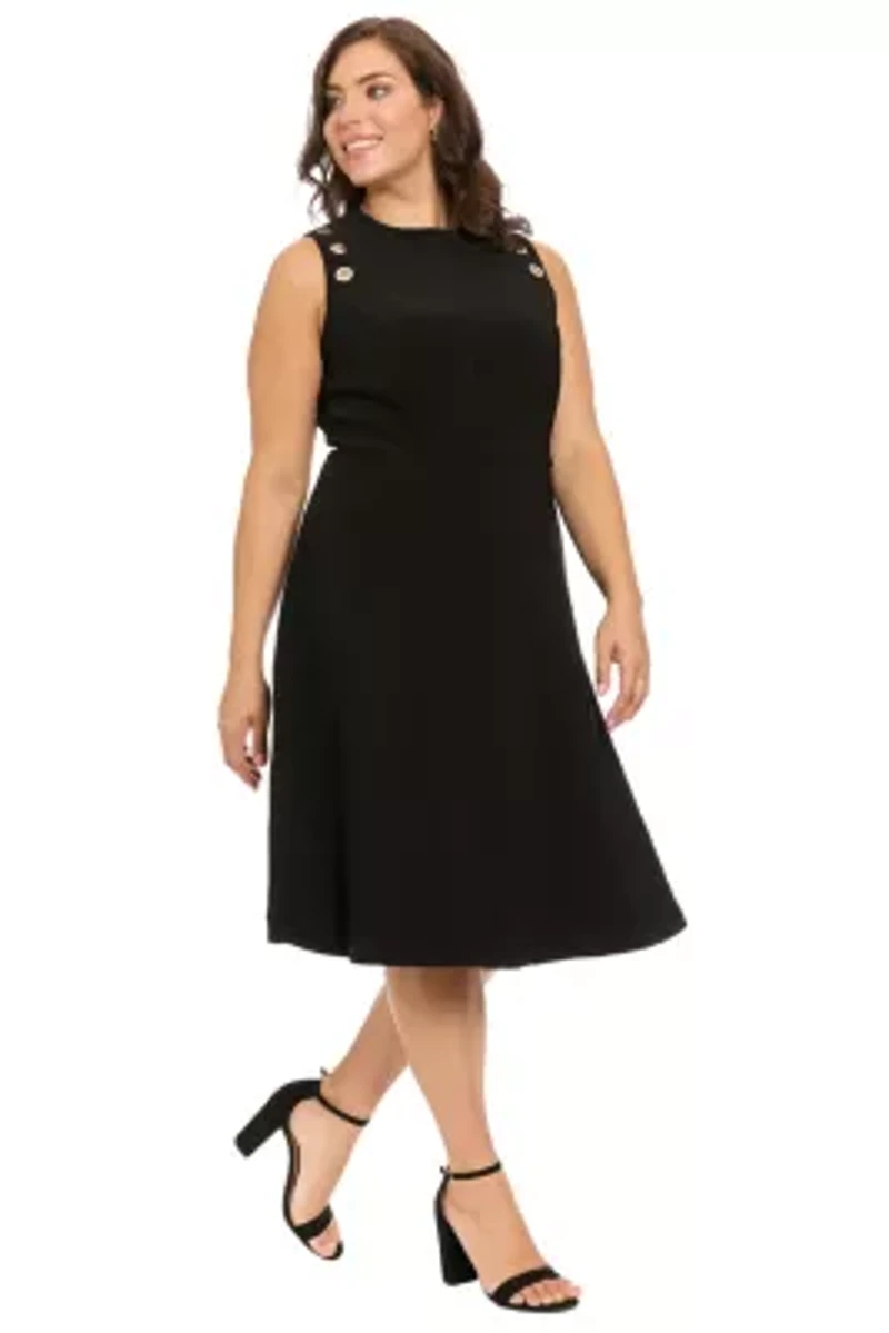 FIT & FLARE MIDI WITH GROMMETS
