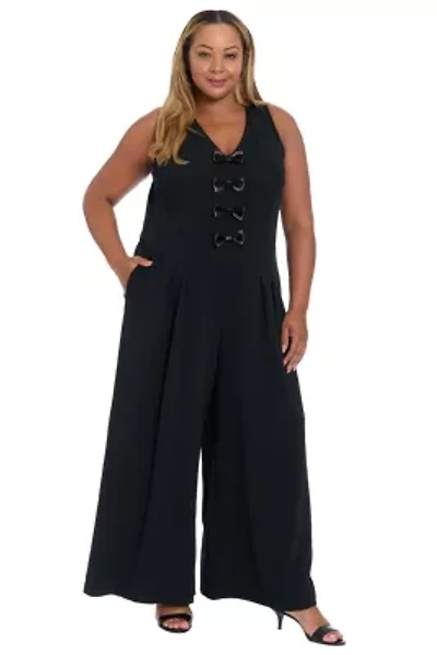 BOWTIE WIDELEG JUMPSUIT