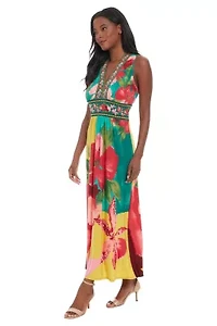 V-NECK SLEEVELESS MAXI
