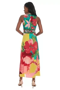 V-NECK SLEEVELESS MAXI