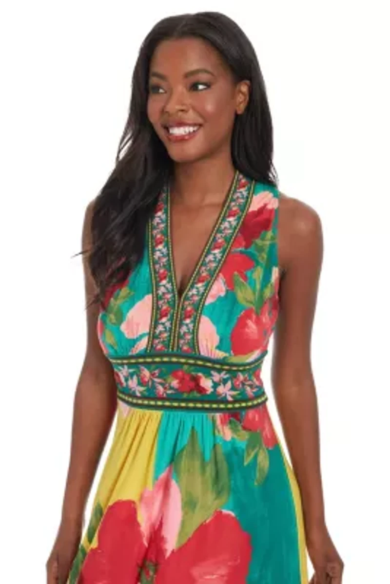 V-NECK SLEEVELESS MAXI