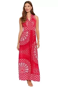 V-NECK SLEEVELESS MAXI