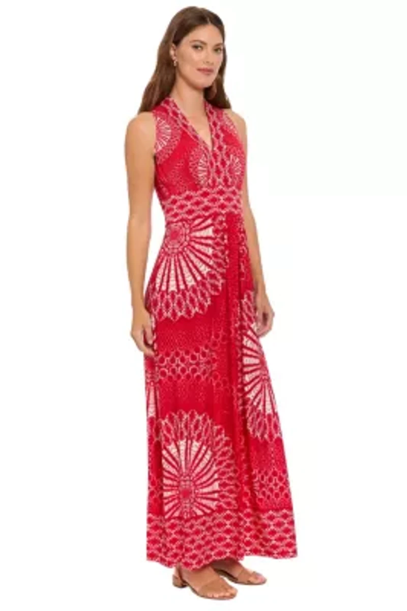 V-NECK SLEEVELESS MAXI