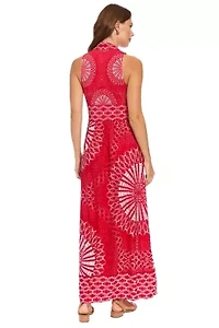 V-NECK SLEEVELESS MAXI