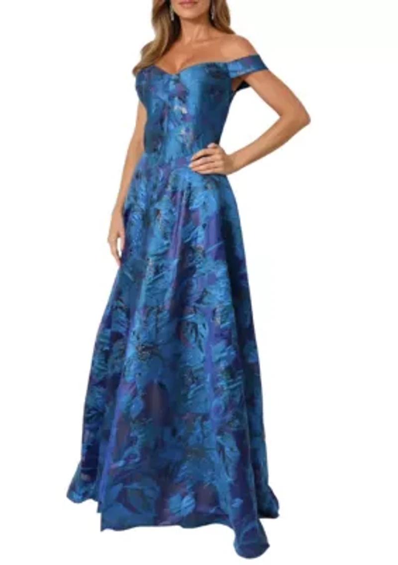 Off The Shoulder Filcoupe Aline Gown