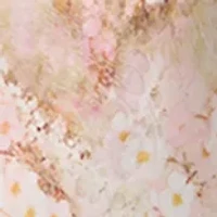 Women's Short Puff Sleeve Floral Midi Dress