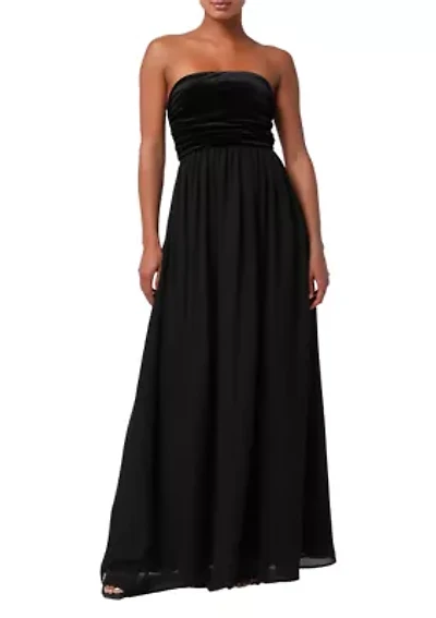 Briar Velvet Strapless Dress