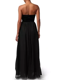 Briar Velvet Strapless Dress