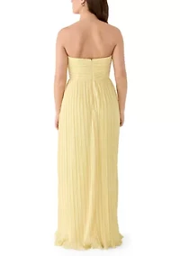 Women's Strapless Cut-Out Maxi Dress