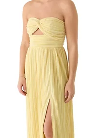 Women's Strapless Cut-Out Maxi Dress