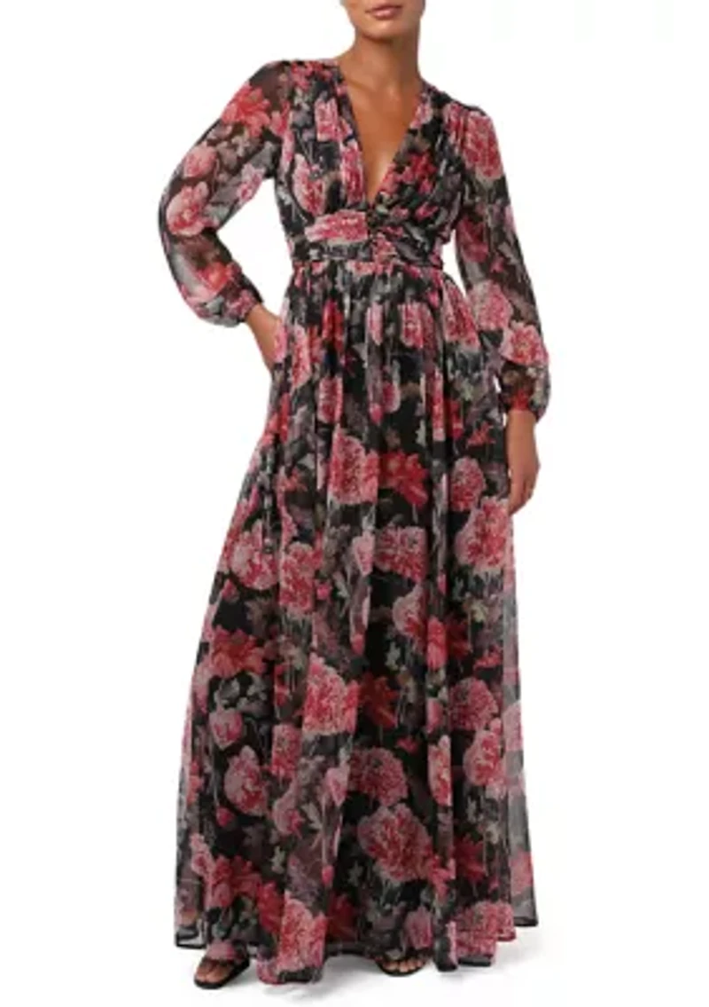 Women's Pearl Long Sleeve Maxi Dress