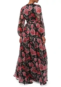 Women's Pearl Long Sleeve Maxi Dress