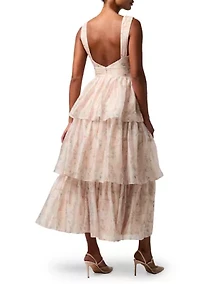 Women's Sleeveless Tiered Floral Maxi Dress