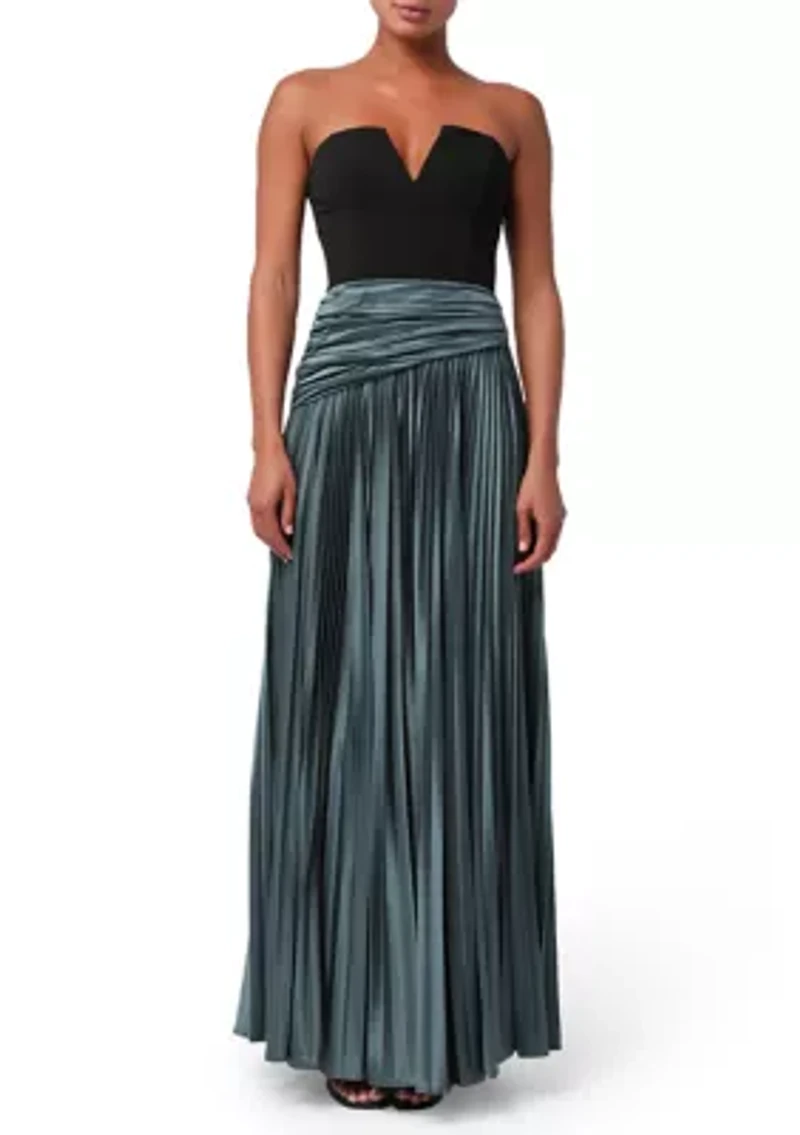 Women's Bryne Strapless Plisse Maxi Dress