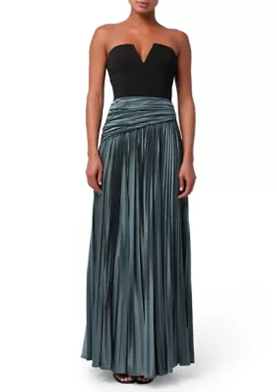 Women's Bryne Strapless Plisse Maxi Dress