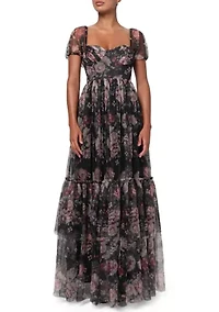 Women's Jenna Floral Mesh Maxi Dress