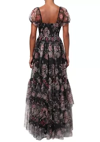 Women's Jenna Floral Mesh Maxi Dress