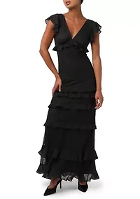 Women's Nyra Lace Ruffle Maxi Dress