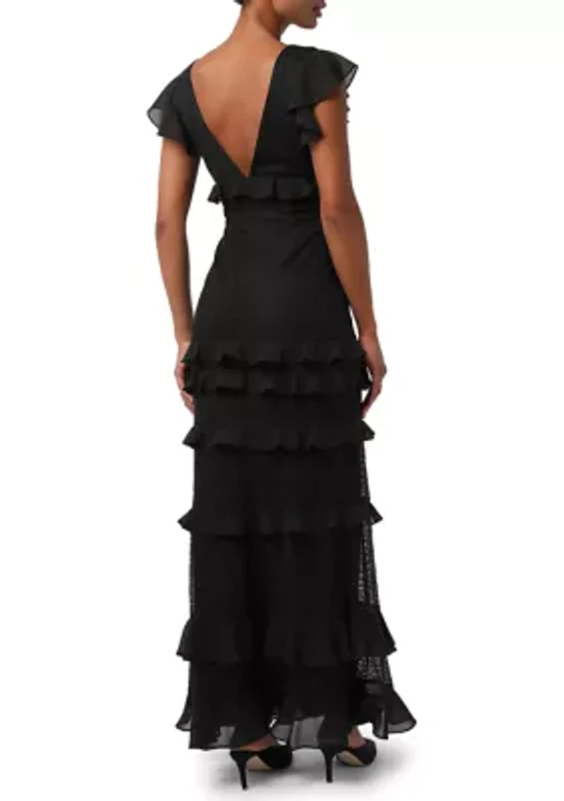 Women's Nyra Lace Ruffle Maxi Dress