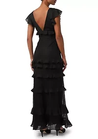 Women's Nyra Lace Ruffle Maxi Dress