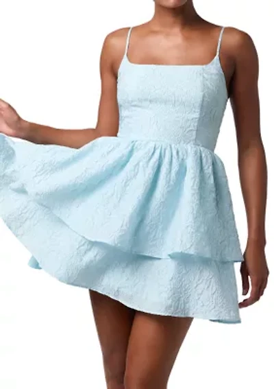 Women's Sleeveless Textured Tiered Mini Dress