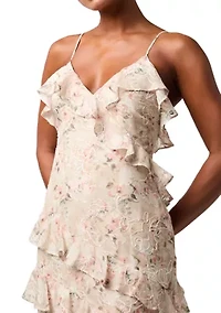 Women's Floral Tiered Ruffle Maxi Dress