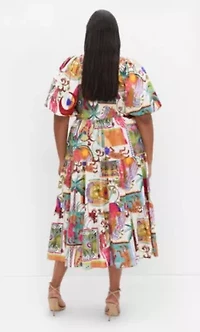 Simona Print Puff Sleeve Dress