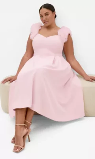 Roselyn Ruffle Tulle Midi Dress