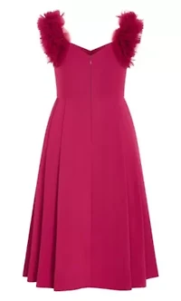 Roselyn Ruffle Tulle Midi Dress