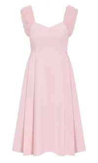 Roselyn Ruffle Tulle Midi Dress