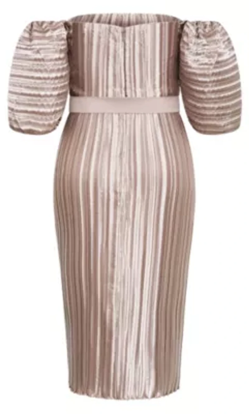 Krista Pleat Midi Dress