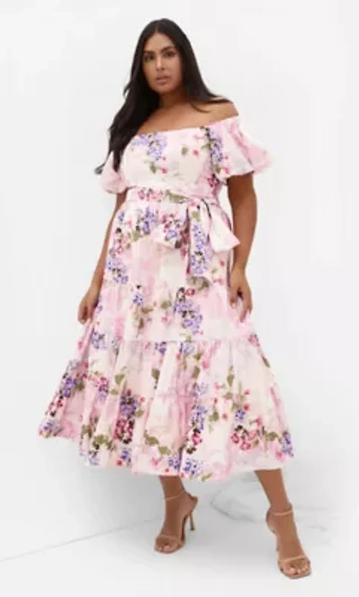 Aliyah Print Midi Dress