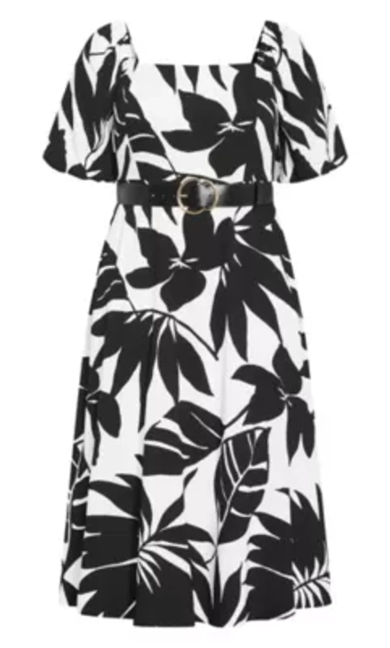 Collins Oasis Print Belted Maxi Dress